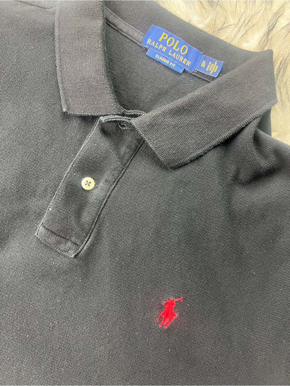 Polo by Ralph Lauren Black Polo Shirt with Red Pony Logo